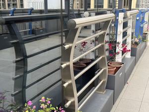 מעקות חוץ מודרניים מפלדת אל-חלד לגשרי נהר, מעקות מרפסת, צינורות אופקיים - מעובים ומחוזקים נגד התנגשות - Product Image 3