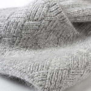 Chapeau d'hiver <span class=keywords><strong>en</strong></span> cachemire <span class=keywords><strong>pour</strong></span> femme, 9 couleurs, avec rayures, <span class=keywords><strong>Bonnet</strong></span> doux, chaud, <span class=keywords><strong>fourrure</strong></span> de lapin, <span class=keywords><strong>Bonnet</strong></span> <span class=keywords><strong>pour</strong></span> l'hiver - Product Image 6