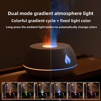 Diffuseur d'huiles essentielles à flamme de grande capacité, humidificateur à flamme, minuterie d'arrêt automatique, 2 modes de brume, aromathérapie pour la chambre à coucher