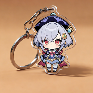 Custom Acrylic Waterproof <b>Keychain</b> Pendant Creative <b>Anime</b> Cartoon Design UV Printed Transparent Double-Sided Photo for Promotion - Product Image 2