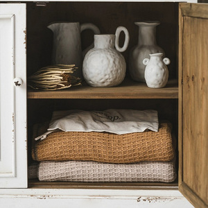 Nordic <strong>Retro</strong> White Home Furniture Solid Wood Drawers 2 Doors European Vintage Designs Living Room Cabinet <strong>Sideboard</strong> - Product Image 4