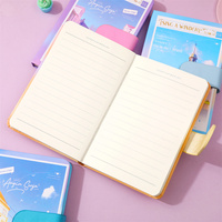 Kawaii Cute Cartoon Farb seite Briefpapier Notizbuch Student Kinder Schönes Mädchen Magnets chnalle Notizbuch