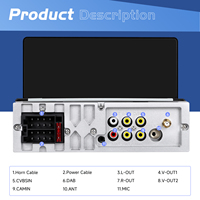 Autoradio Podofo 7'' 1Din, lecteur multimédia HD MP5 pour voiture, prend en charge DAB/FM/AM/RDS, Carplay/Android Auto sans fil, touches colorées OEM