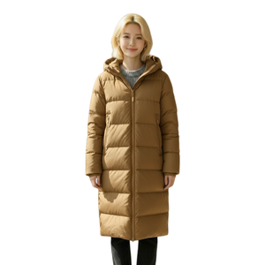 Veste <span class=keywords><strong>longue</strong></span> matelassée pour femme AQTQ, parka d'extérieur pour tous les jours, manteau d'hiver chaud personnalisable avec <span class=keywords><strong>capuche</strong></span> - Product Image 5