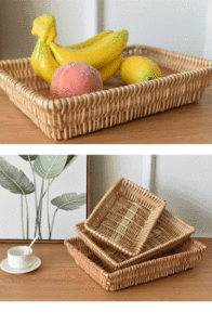 Cesta <span class=keywords><strong>de</strong></span> <span class=keywords><strong>mimbre</strong></span> para pan, mesa tejida, comida, frutas, verduras, servicio <span class=keywords><strong>de</strong></span> restaurante, cesta para servir - Product Image 4