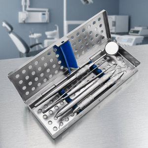 Kit de Examen Dental en Caja de Acero Inoxidable, Kit para Estudiantes de Odontología, Certificado CE Clase II, 12 Posiciones de Mandíbula, Gran Venta - Product Image 3