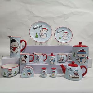 El yapımı ve handpainted seramik kabartmalı noel baba mutfak aleti tutucu - Product Image 3