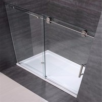 Cabine de douche modulaire en verre trempé pour salle de bain, grande salle de douche en verre trempé