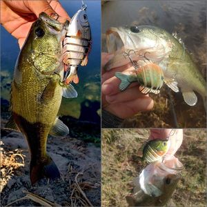 Factory Manufacturers Crank Lures Steel Artificial Hard Bait 7-Section Sinking Multi-Section Fish 10cm/16g Minnow <b>Fishing</b> Lure - Product Image 5