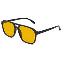 Lunettes de soleil unisexe surdimensionnées style vintage 2026 avec double pont, protection UV400, idéales pour la conduite