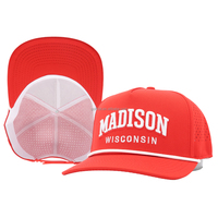 Casquette de baseball imperméable OEM à 5 panneaux, personnalisée, broderie 3D, perforations laser, avec corde, pour le golf et les voyages en extérieur, style snapback