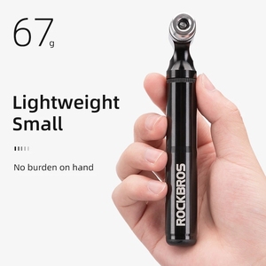 <span class=keywords><strong>ROCKBROS</strong></span> मिनी 130PSI एल्यूमीनियम मिश्र धातु साइकिल पंप ए वी/FV अल्ट्रालाइट आउटडोर साइकल चलाना पोर्टेबल एयर पंप बाइक <span class=keywords><strong>Inflator</strong></span> - Product Image 4