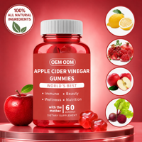 Gummies au vinaigre de cidre de pomme avec la mère naturelle, complément alimentaire, 60 unités, marque privée