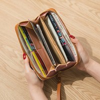 Dompet Panjang Wanita dengan Ritsleting, Tas Selempang Multi-warna dengan Rumbai, Tas Ponsel 7 Inci Motif Permen, Penggunaan Sehari-hari, Warna Blok