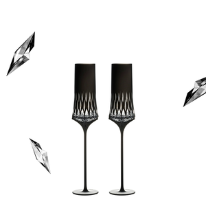 Raymond <strong>Sweet</strong> Wine Glasses Black Premium Crystal <strong>champagne</strong> Glasses Gift - Product Image 6