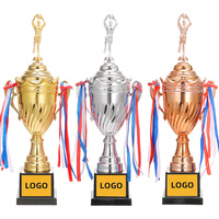 Trophée de récompense personnalisé en métal or et argent, fabriqué par le fabricant, avec technique de moulage et couleur personnalisée