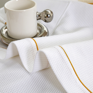 <span class=keywords><strong>Accappatoio</strong></span> Bianco Leggero in 100% Cotone Waffle per <span class=keywords><strong>Uomo</strong></span>, Kimono da Spa <span class=keywords><strong>Morbido</strong></span> Unisex, Vestaglia Termica Traspirante per Hotel - Product Image 3