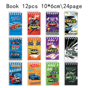Racing Themed Spiral <b>Notebook</b> Mini Portable Student Diary Note Pad <b>Set</b> 12Pcs Colorful Car Design - Product Image 4