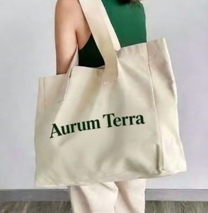 Sac fourre-tout en tissu de coton de grande capacité avec broderie de logo personnalisé, sac fourre-tout en toile naturel extra large, sublimation - Product Image 1