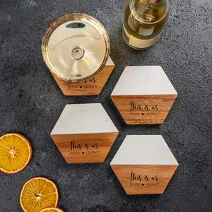 Plateau à charcuterie en marbre et bois gravé au laser personnalisé GhP, plateau <span class=keywords><strong>de</strong></span> service à fromage avec ensemble <span class=keywords><strong>de</strong></span> couteaux pour cadeaux <span class=keywords><strong>de</strong></span> fête prénuptiale - Product Image 5