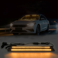 Barra de Luces LED Estroboscópicas de 16 Pulgadas para Parabrisas, Luz de Advertencia Intermitente de Emergencia con Soporte de Ventosa