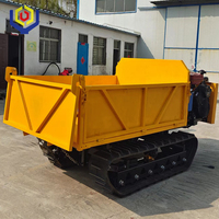 Mini-dumper chenillé 3T, moteur diesel, boîte de vitesses 6F+2R, Liyuan, garantie 1 an, chargeur agricole amphibie pour livraison sur routes boueuses