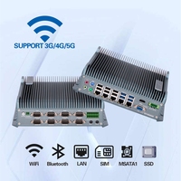 Mini PC Industrial Compacto 5 LAN 10 USB 8 COM RS232 RS485 10 11 4 Puertos Ethernet Core I3 I5 I7 Linux Ubuntu Windows XP 10 LAN 10