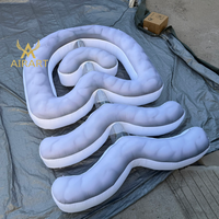 Modèle de poisson gonflable personnalisé mignon pour la décoration de fête sur le thème des dessins animés, ballon de poisson gonflable en tissu Oxford avec souffleur