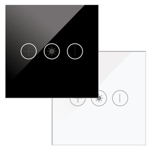 Interrupteur tactile simple, régulateur blanc - contrôle de la luminosité, design moderne, installation facile, idéal pour les environnements - Product Image 1