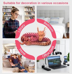 Juguete de Dragón Chino de Plástico Flexible - Coleccionable Divertido para Juego Imaginativo, Regalo Educativo - Product Image 2