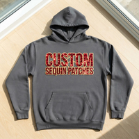 Patchs thermocollants personnalisés en forme de cœur brisé avec logo, petits mini-patches à sequins verts, rouges et argentés pour vêtements et chemises