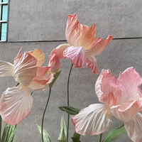 T-FT042 Op maat gemaakte papieren kunst Iris gigantische bloem voor bruiloft, huisdecoratie, winkelpresentatie, feestdagen, evenementen en feestdecoratie