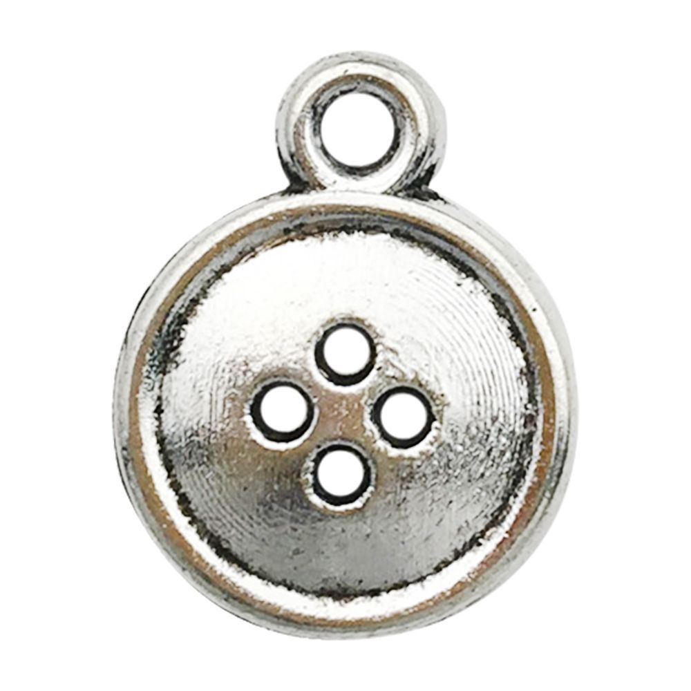 1 bouton de machine à coudre antique en argent 13*16mm - 1g - 8711
