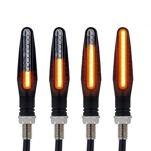 ไฟเลี้ยว LED แบบไหลต่อเนื่องสำหรับรถมอเตอร์ไซค์สกู๊ตเตอร์  กันน้ำ สำหรับรถจักรยานยนต์แบบสตรีทไบค์ - Product Image 1