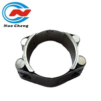 Collier de serrage pour tuyau en acier inoxydable TJNC à double boulon, zingué, avec garantie de 3 ans
