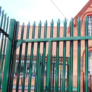 Ensemble de clôture européenne durable avec poteaux galvanisés trempés à chaud, <span class=keywords><strong>palissade</strong></span> en acier forgé, périmètre de ferme, clôtures en treillis naturel - Product Image 2