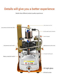 Petites pompes gonflables 40Mpa, gonfleur électrique sans odeur, respiration rapide à la vapeur, accessoires de plongée sous-marine - Product Image 3