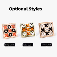 Tic Tac Toe XO jeux de société en bois pièces salon table classique amusant voyage stratégie croix jeu de société