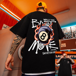 <span class=keywords><strong>T</strong></span>-shirt Hip Hop con stampa personalizzata in cotone 100% di alta qualità con Logo Vintage da uomo - Product Image 3