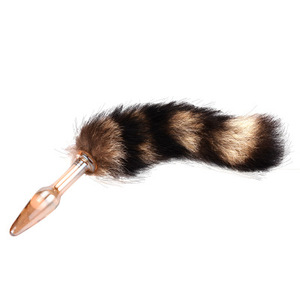 لعبة جنسية ذيل ثعلب حقيقي مع سدادة شرجية زجاجية للنساء للعب الأدوار - Product Image 3