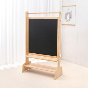 <span class=keywords><strong>Chevalet</strong></span> en bois Montessori réglable, double face, tableau blanc magnétique avec plateau de rangement - Product Image 3