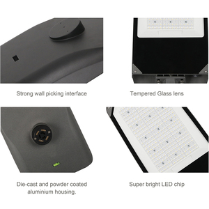 Lampe de route étanche IP66, garantie 5 ans, alimentation CA extérieure, détecteur de mouvement, 80W, alliage d'aluminium, éclairage LED pour rue - Product Image 5