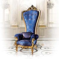 Meubles anciens classiques de luxe personnaliser le trône royal baroque européen roi et reine pédicure chaise design de fenêtre avec de l'or