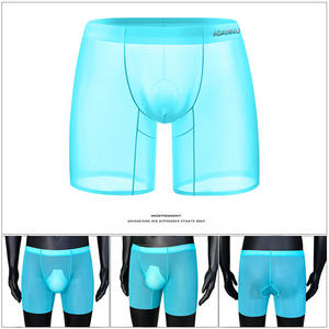 2024 Hot Sales Sexy ADANNU Ice Summer <strong>Clear</strong> Gay Men Personality Man's Seamless High Elastic Transparent Cotton <strong>Boxer</strong> Underwear - Product Image 6