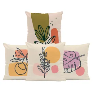 Fodere per cuscini astratte nordiche personalizzate cuscini per interni In velluto fatti a mano In tinta unita cuscini per piante In sedile sfuso 45x45cm