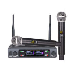 TW122 Microphone sans fil professionnel FM double microphone UHF pour karaoké, enregistrement, scène de performance - Product Image 5