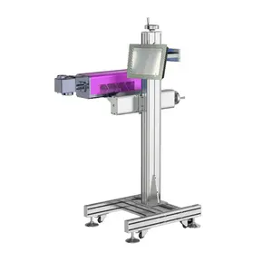 30w 40w 60w CO2 Flying Laser Marking Printing Machine Expiração de Produção Data Coding PET Water Bottle Impressora Laser Online