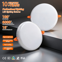 Plafonnier LED rond SMD double couche 3D de haute qualité pour intérieur commercial, 18W, 24W, 36W, 48W