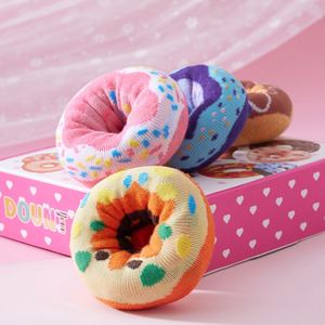 4 pares de calcetines cómodos y absorbentes del sudor Peach Donut - Product Image 4