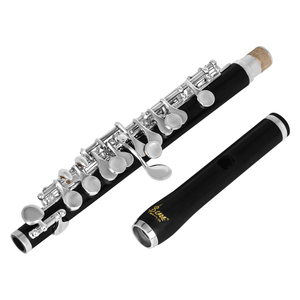 Slade <span class=keywords><strong>C</strong></span> Piccolo in Ebano con Tubo in Ebano e Bottoni Placcati Argento (Scatola in Pelle + Borsa in Tessuto) - Product Image 3